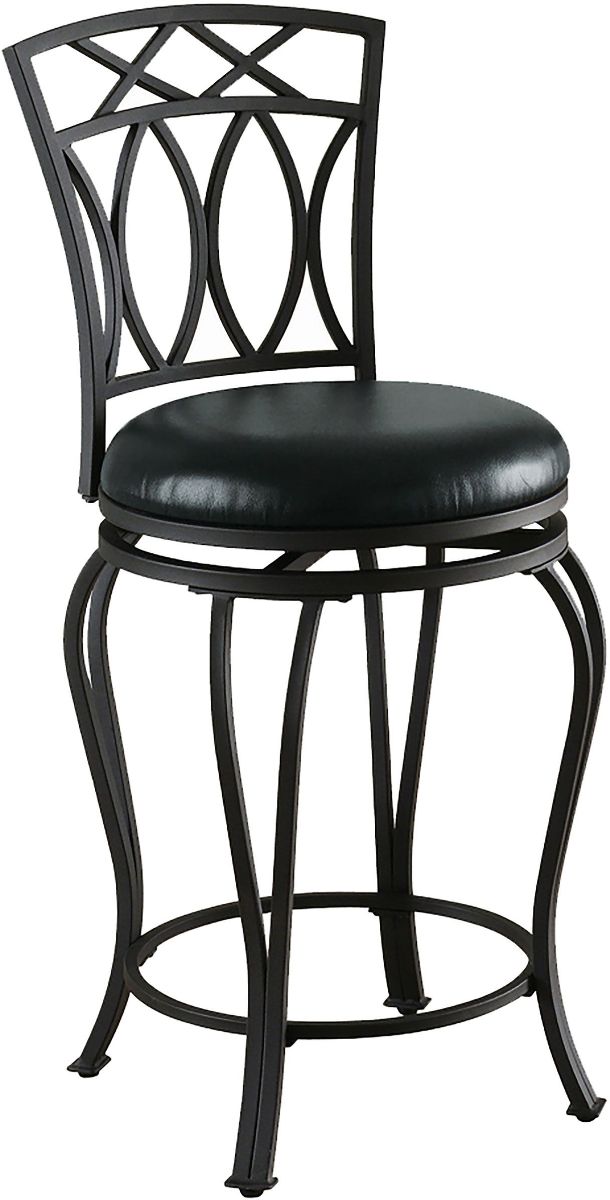 Coaster® Adamsville Black Upholstered Swivel Counter Stool-0