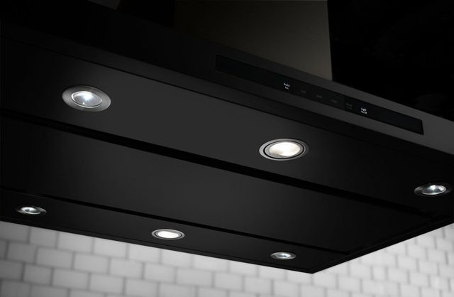 KitchenAid® 36'' Black Stainless Steel with PrintShield™ Finish Island Mount Canopy Range Hood-1