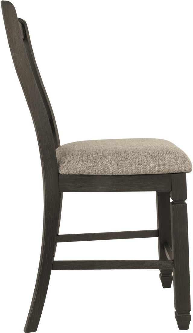 Signature Design by Ashley® Tyler Creek Black/Grayish Brown Upholstered Bar Stool-2
