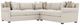 Bernhardt Barnes Bernhardt Living 3-Piece Beige L-Shape Sectional-1