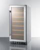 Summit® 15" Stainless Steel Wine Cooler-1