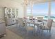 Michael Amini® Glimmering Heights Glass Top Dining Table with Ivory Base-1