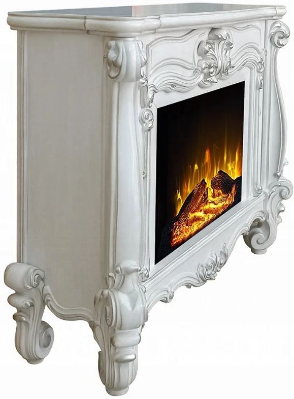 ACME Furniture Versailles Bone White Fireplace-0