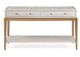 Bassett Mirror Perrine Satin Brass/Soft White Console-1