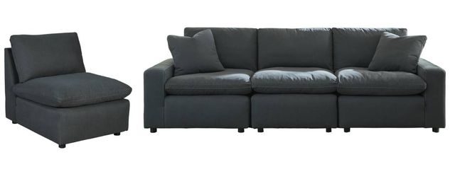 Signature Design by Ashley® Savesto 5-Piece Charcoal Living Room Set-1