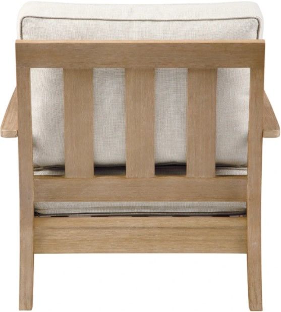 Signature Design by Ashley® Carter Hall Beige Fabric/Wooden Outdoor Chair-2