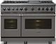Viking® 7 Series 48" Damascus Gray Pro Style Dual Fuel Range with 12" Griddle-4