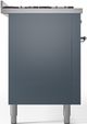 Ilve® Nostalgie II Series 60" Blue Grey Pro Style Dual Fuel Range-3