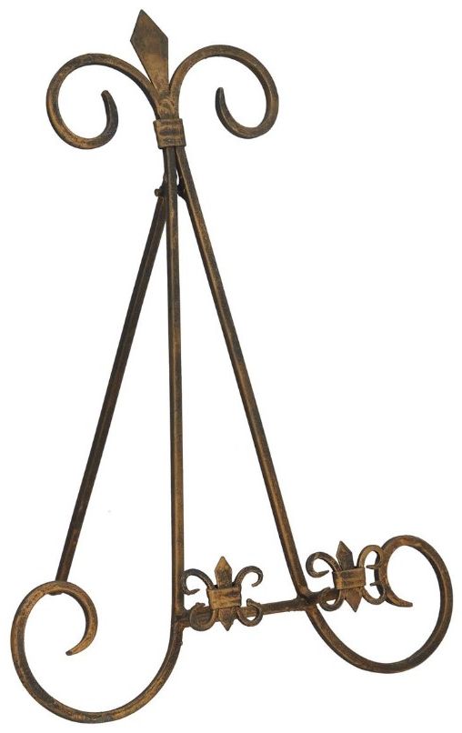 Deco Marche Gold Scroll Display Easel with Foldable Stand-0