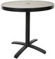 CabanaCoast® Customizable Bay Aluminum/Wood 32" Round Outdoor Dining Table-1