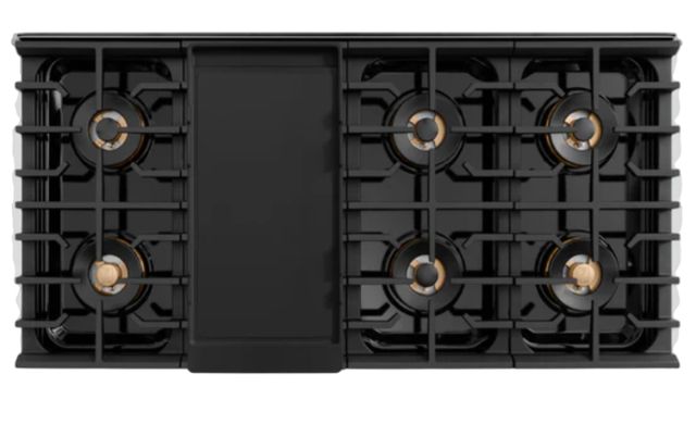 ZLINE Autograph Edition Paramount 48" 6.7 Cu. Ft. Stainless Steel Dual Fuel Range with 8 Burner DuoPro™ Cooktop and Dual Ovens with Polished Gold Helix Handles and Accents-3