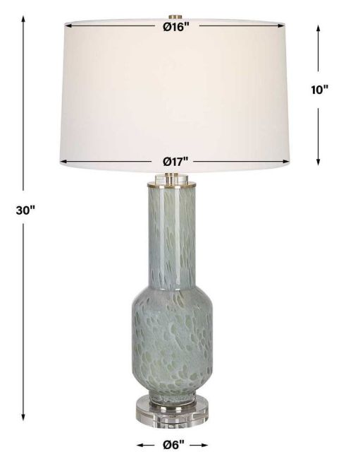 Uttermost® Imperia Aqua Gray Table Lamp-2