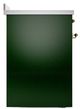 Ilve® Nostalgie II Noblesse 30'' Emerald Green Pro Style Induction Range with Brass Trim-2