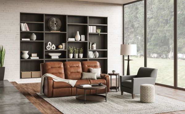 Flexsteel Arlo Black Reclining Sofa