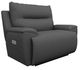 La-Z-Boy® Palmer Blue Gray Leather Power Reclining Chair and a Half with Headrest and Lumbar-0