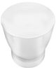 Monarch Specialties Inc. White Textured Iron Round Pedestal Drum Table-1