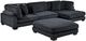 Homelegance® Traverse 4-Piece Black Modular Sectional with Reversible Chaise and Ottoman-0