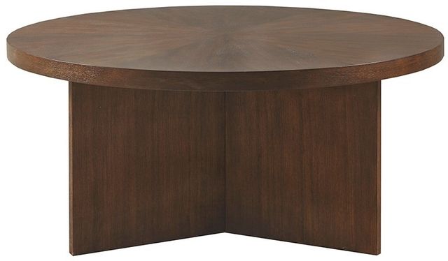 Olliix by Martha Stewart Sadie Brown Round Coffee Table-0