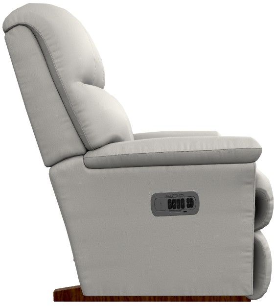 La-Z-Boy® Reed Oyster Leather Power Rocking Recliner with Headrest and Lumbar-3