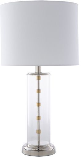 Surya Perdida Nickel Metallic Table Lamp-0