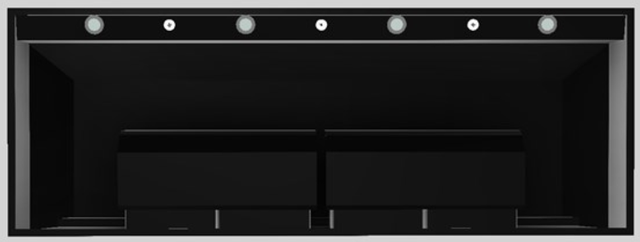 Vent-A-Hood® Designer Series 66" Black Wall Mounted Range Hood-1