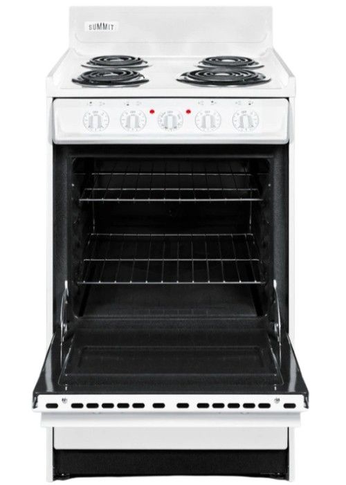 Summit® 20" White Freestanding Electric Range-1