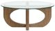 Magnussen Home® Lainey Glass Top Cocktail Table with Almond Base-3