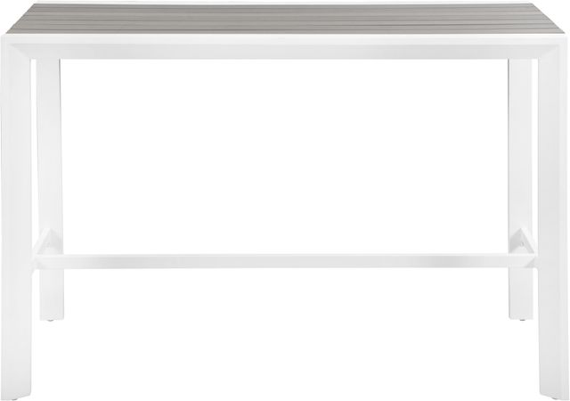 Meridian Furniture Nizuc Grey Polywood Outdoor Patio Rectangle Bar Table-1