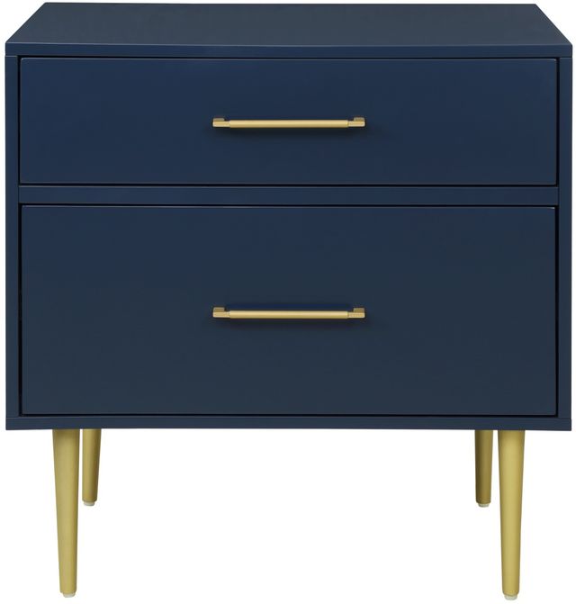 Linon Gwyneth Navy Nightstand -1