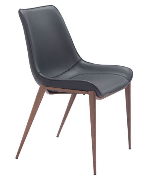 Zuo® Modern Magnus Black/Walnut Dining Side Chair-0