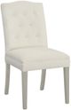 Fairfield® Customizable Entree Dining Camel Short Back with Button Side Chair with Sheer Dove Legs-0