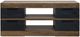 International Furniture Direct Tuxedo Brown-Satin Black TV Stand-2