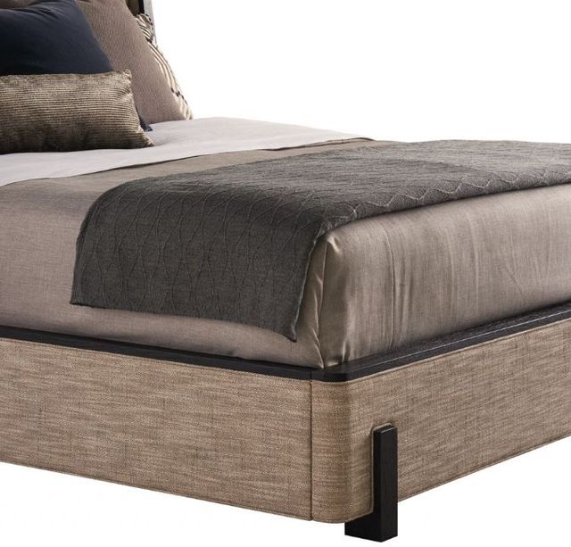 Lexington Home Zanzibar Barcelona Ivory Taupe/Tunis Queen Upholstered Panel Bed-2