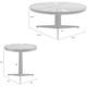 Armen Living Beka 2-Piece Maroon Top Coffee Table Set with Black Base-2