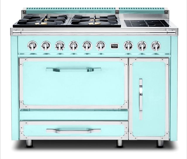Viking® Tuscany 48" Bywater Blue Dual Fuel Pro-Style Dual Fuel Natural Gas Range-0