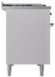 Ilve® Nostalgie II Series 48" White Pro Style Dual Fuel Range-2