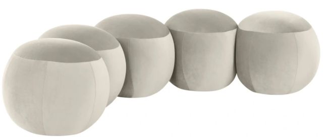 Meridian Furniture Apollo Cream 75" Upholstered Bench-0