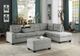 Homelegance® Maston 3-Piece Gray L-Shape Reversible Sectional with Ottoman-1