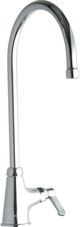 Elkay Chrome Single Hole Single Control Faucet with 8" Gooseneck Spout and 2" Lever Handle-0