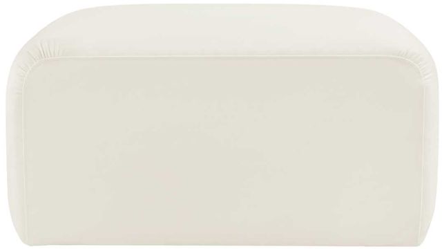 Meridian Furniture Arc Cream Velvet Ottoman-2