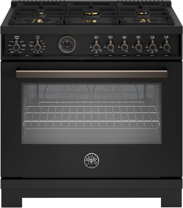 Bertazzoni Professional Series 36" Carbonio Pro Style Dual Fuel Range-0