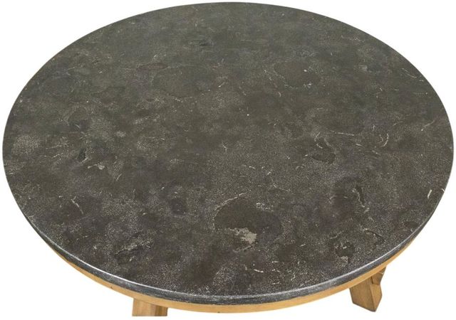 Riverside Furniture Weatherford Bluestone Coffee Table with Brown Base-3