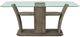 Elements International Dapper Glass Top Rectangle Counter Table with Gray Base-1