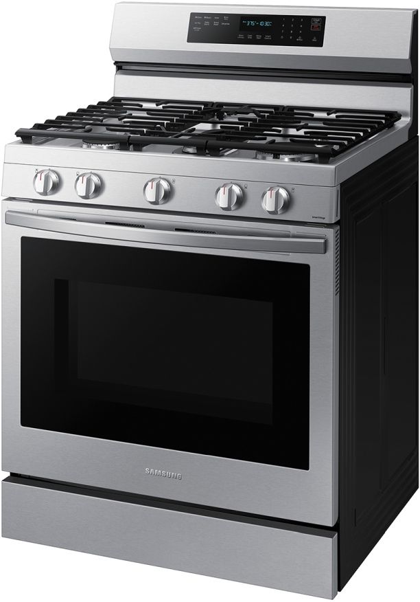 Samsung 30" Fingerprint Resistant Stainless Steel Smart Freestanding Gas Range-3