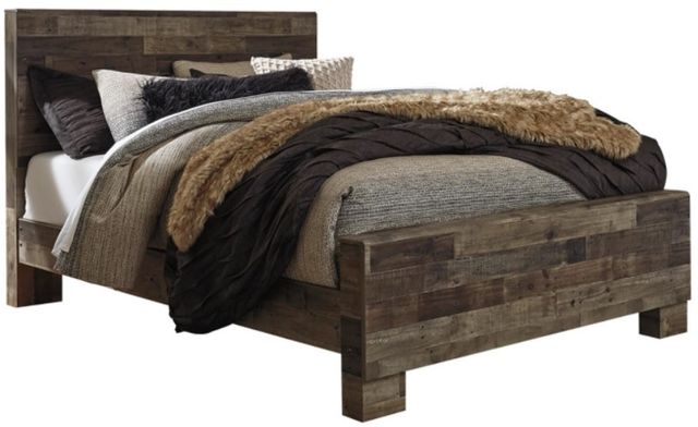 Benchcraft® Derekson 4-Piece Multi Gray Queen Panel Bed Bedroom Set-1
