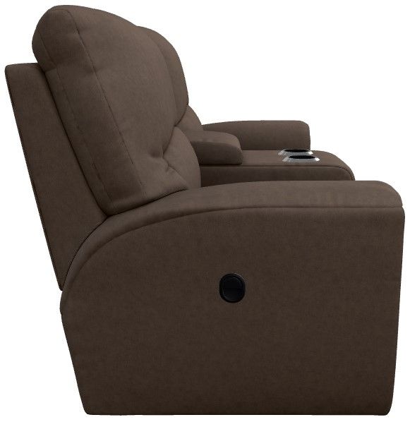 La-Z-Boy® Cassian Mocha Manual Reclining Loveseat with Console-3