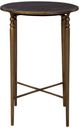 Furniture Classics Evry Slate Gray Side Table with Antique Brass Base-1