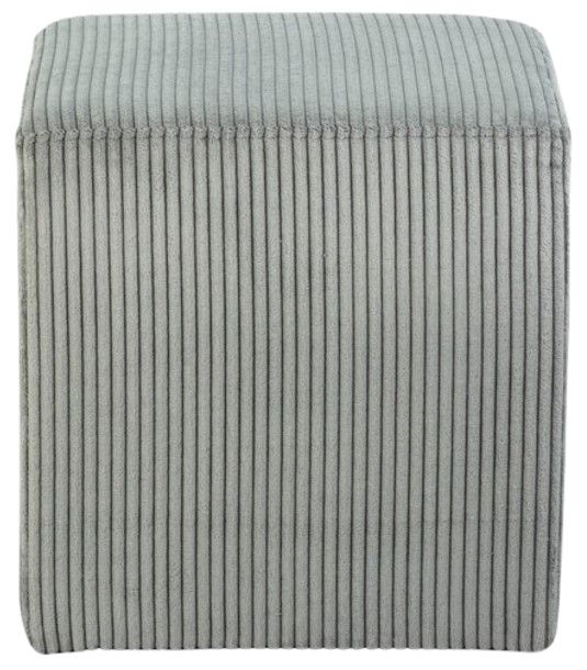 Meridian Furniture Roy Gray Square Ottoman-1