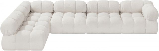 Meridian Furniture Ames 5-Piece Cream L-Shape Sectional-1