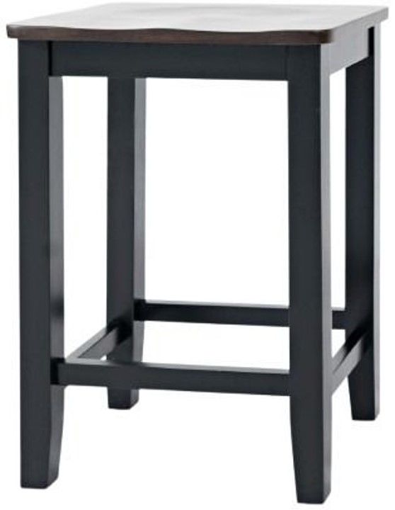 Jofran Inc. Asbury Park Autumn Brown/Black Backless Saddle Counter Stool-3